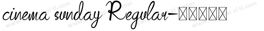 cinema sunday Regular字体转换